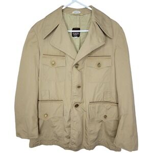 Vintage Europe Craft Exclusive Import Mens Sz 42 Beige Jacket Made In Yugoslavia